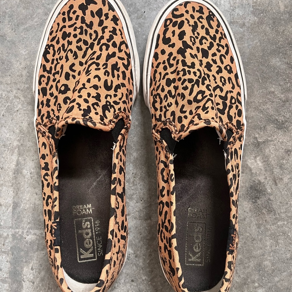 Keds Leopard Print Slip-On Sneakers